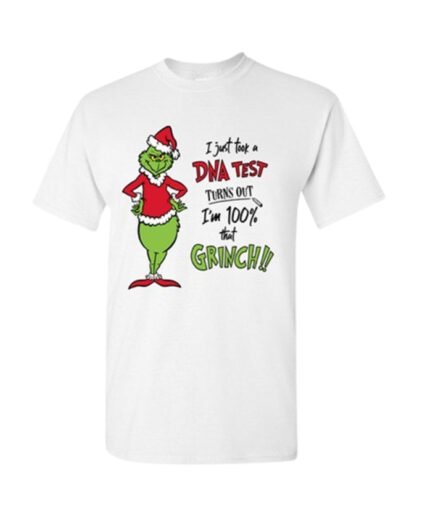 Christmas T-Shirt with Grinch DNA Print