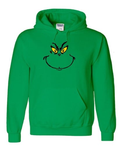 The Grinch Christmas Face Hoodie