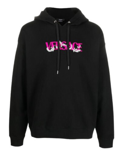 Versace Logo Embroidered hoodie